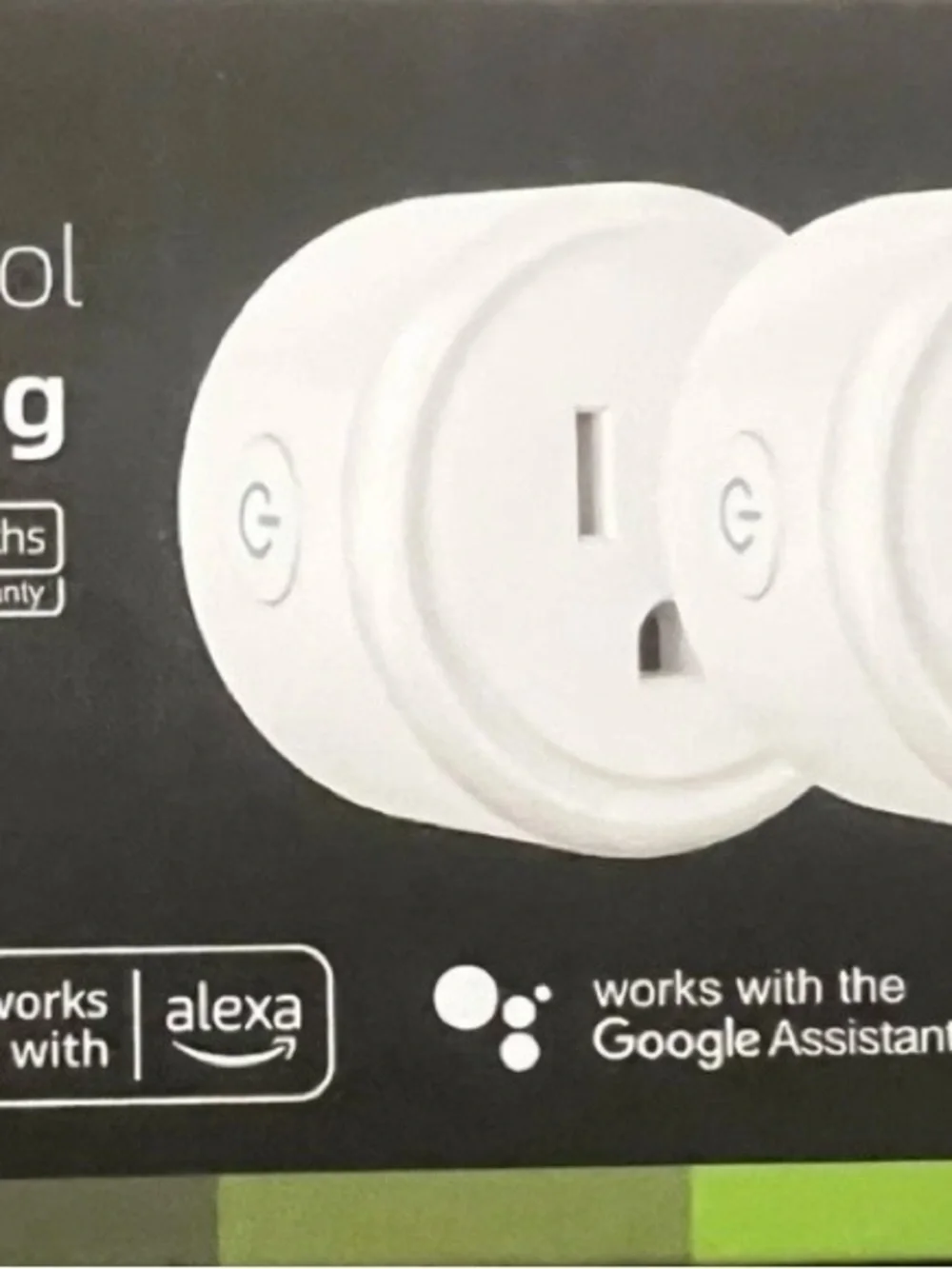 New White Wi‑Fi Smart Plug Adapter - 2 pack Alexa & Google Assistant